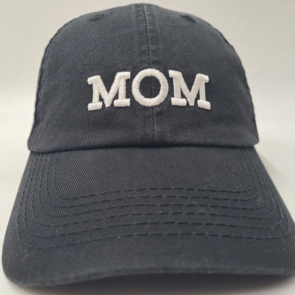 Women Mom MILF Hat Strapback Open‎ Road Black White Logo Funny Joke Humor Casual